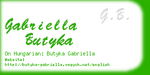 gabriella butyka business card
